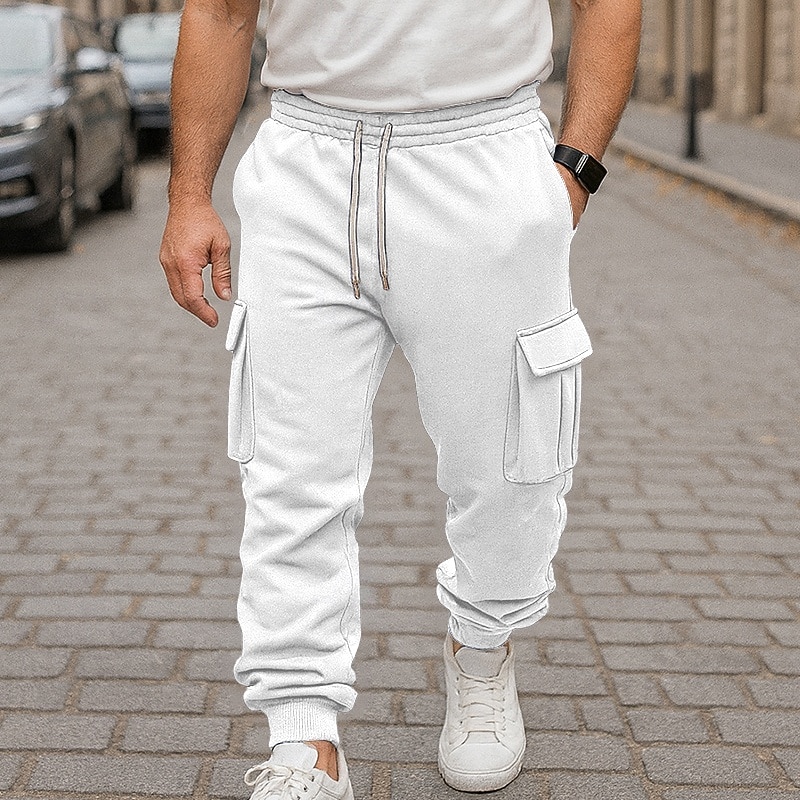 Per uomo Pantaloni da Tuta Cargo Pantaloni da tuta Pantaloni in Pile Joggers Pantaloni Coulisse Elastico in vita Multi-tasche Semplice Traspirante Lunghezza intera Casuale Quotidiano All'aperto Moda del 2026 a $21.99 –P5