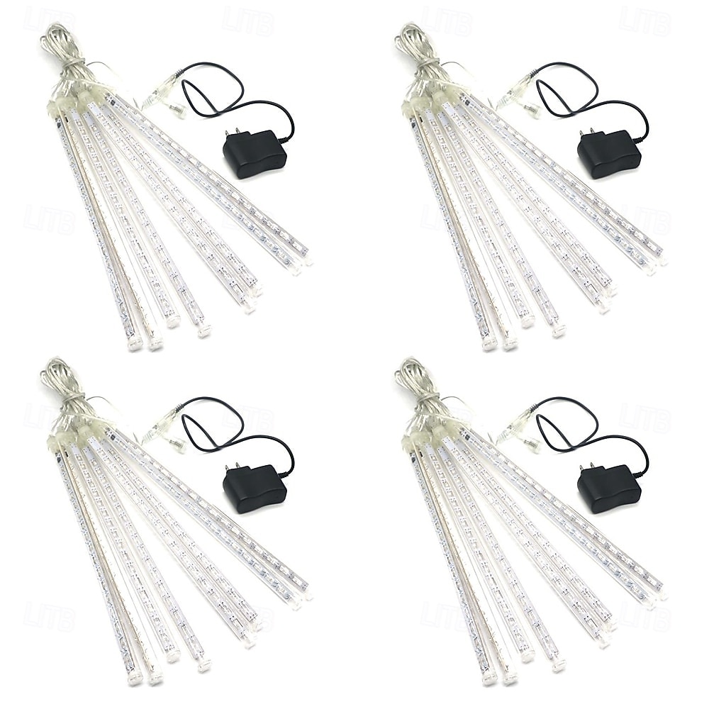4packs 30cm x8 12 "string lights 576 led fall meteor rain lights for Χριστουγεννιάτικο δέντρο πάρτι διακοπών outtdoor διακόσμηση αδιάβροχη συνδεσιμότητα επέκταση 2025 - $63.99 –P1