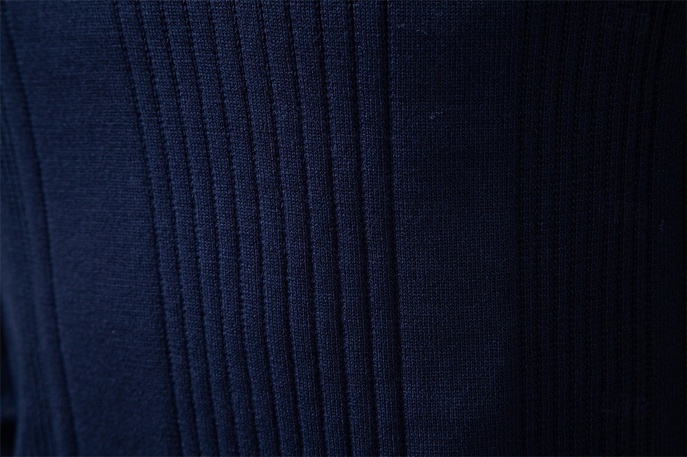 Herre Pullover genser Strikke Vanlige topper Fargeblokk Knapper Helfarge Polokrage Årgang Daglig Skole Hjem Klær Vår Høst Blå Brun S M L 2025 - $32.99 –P25