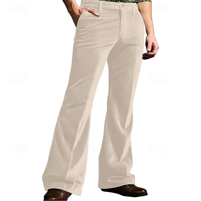 Herren Anzughose Cordhose Schlaghosen Hose Chinos Tasche Knöpfe Einfach Komfort Formell Party Arbeit Mode Klassicher Stil Armeegrün Blau Mikroelastisch 2025 - $27.99 –P5