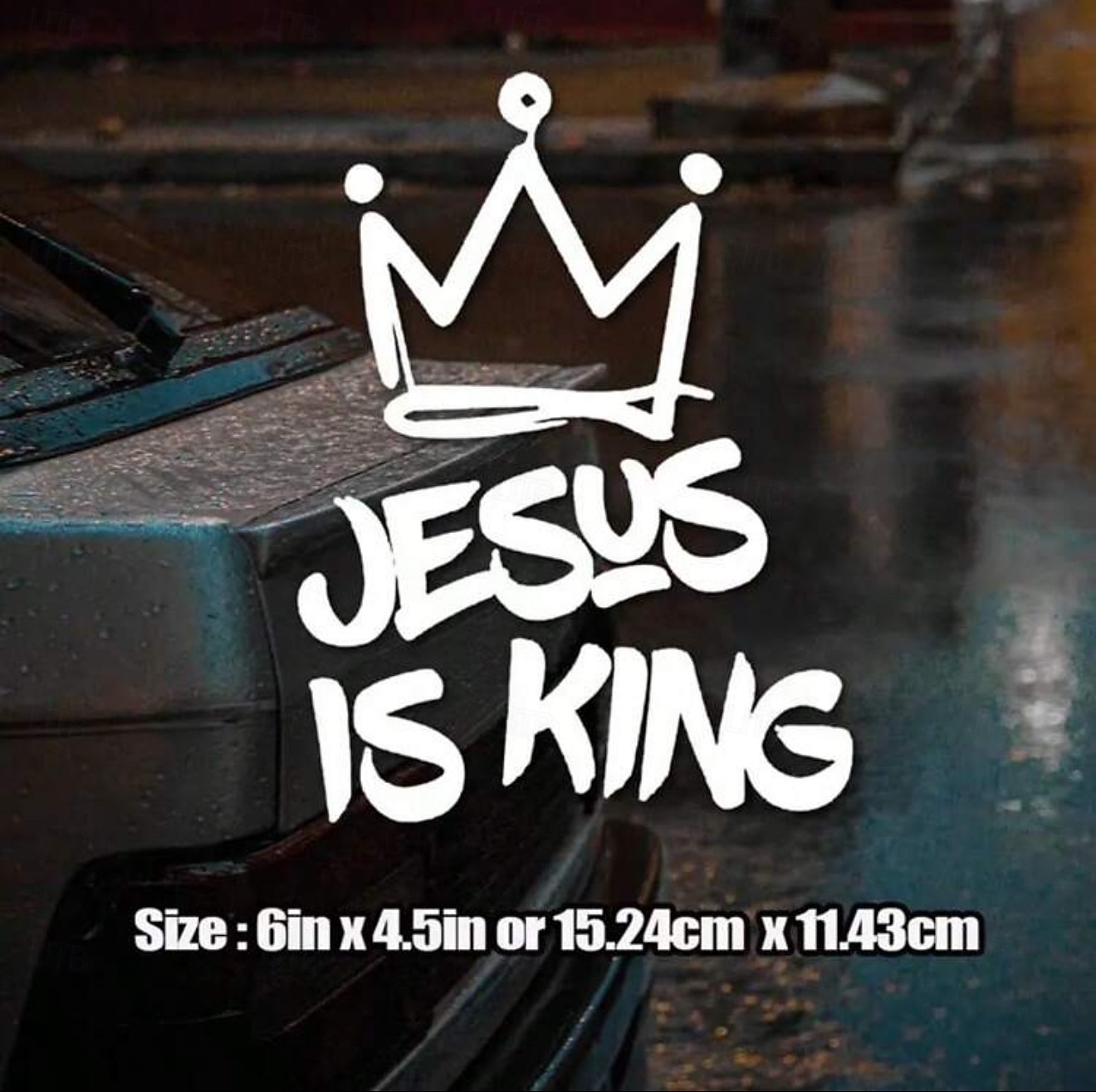 5Pcs Adesivo de vinil de cruz cristã Jesus para carro adesivo de para-choque 'Eu não posso mas conheço um cara' adesivos decorativos de carro 'Jesus é Rei' de 2026 por $16.99 –P7