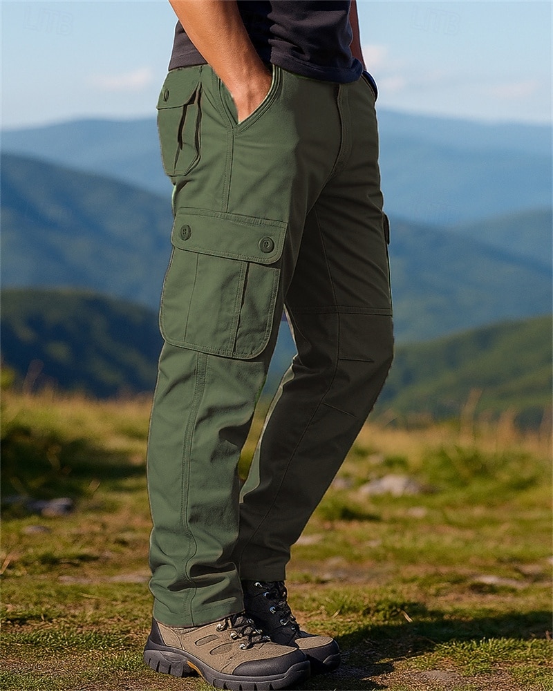 בגדי ריקוד גברים מכנסי קרב מכנסי קרגו מכנסיים לטיולי הליכה אביב סתיו חיצוני רגיל עמיד למים עמיד מכנסיים כיס צהוב צבא שחור כותנה מחנאות וטיולים ציד ריצה S M L XL XXL 2026 - $38.99 –P5