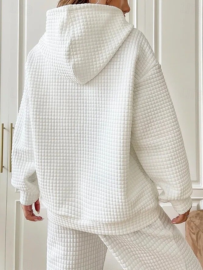 Per donna Felpa con cappuccio Casual Comodo Manica Lunga Con Cappuccio Top Regolari Casuale Tasca Frontale Marrone rossastro Nero Bianco Giallo Rosa Autunno Inverno del 2025 a $25.99 –P9