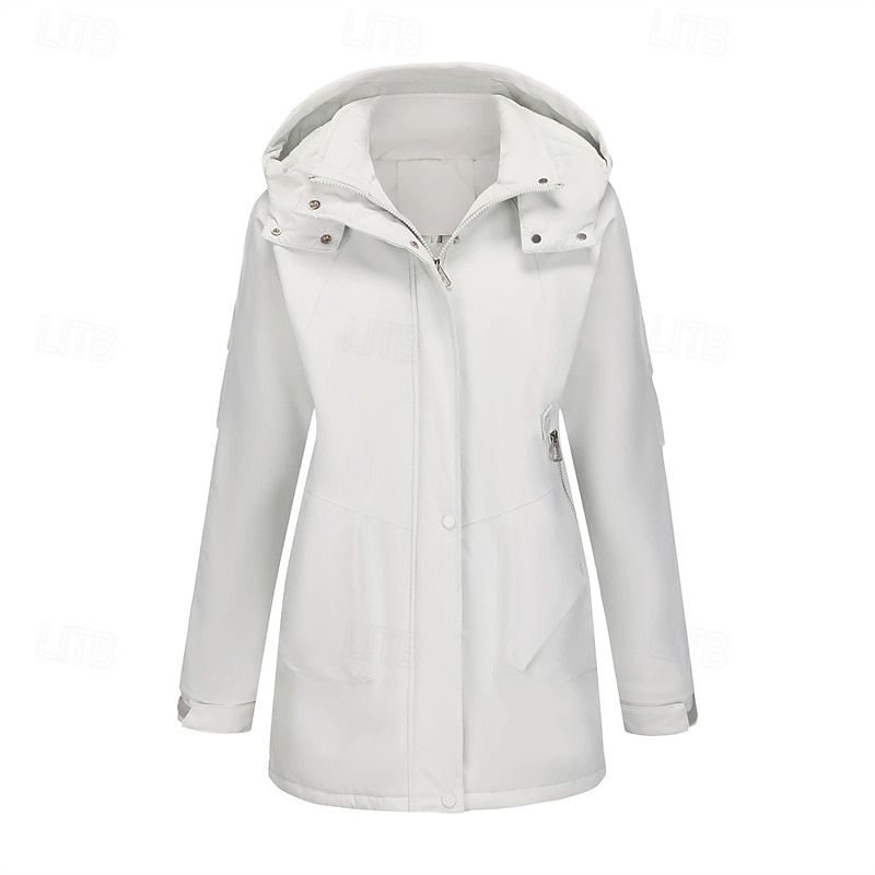 Femmes Veste Décontractée Chaud Confortable Fermeture éclair Avec Poches Mode Extérieur Uni Sortir Week-end Fermeture éclair Régulier À capuche Coupe régulière manche longue Vêtements d'extérieur de 2025 ? $41.99 –P9