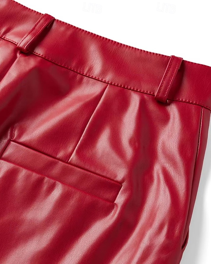 Per donna Gamba larga Pantaloni Eleganti Streetwear Casual Lunghezza intera Naturale Semplice Tasca Elastico in vita Confortevole Ferie Abbigliamento quotidiano Weekend Nero Rosso Autunno Vestibilit del 2026 a $32.99 –P6