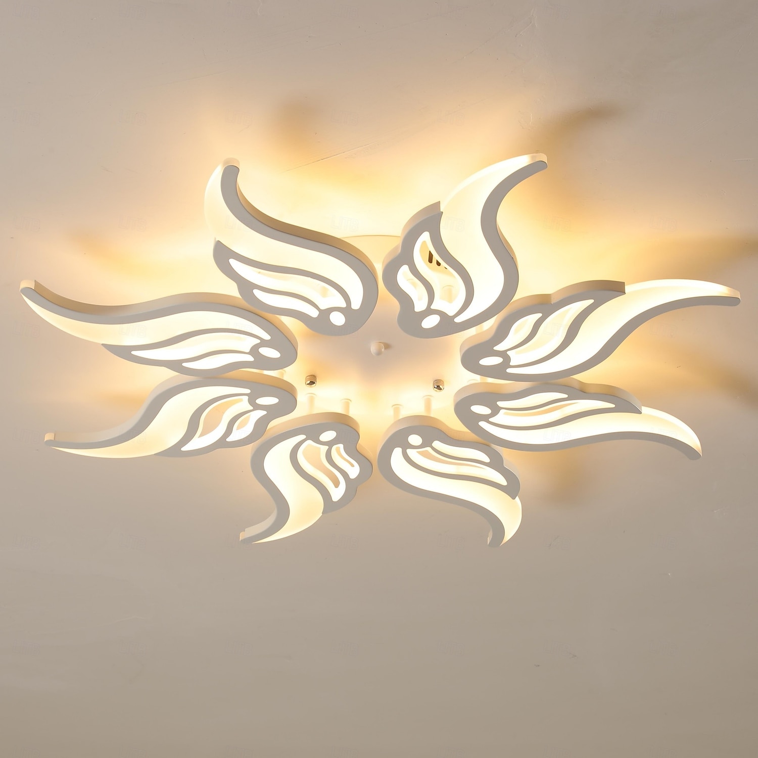 3-luz 5-luz 60/67/79/78/88/98 cm Regulável Design de Cluster Luzes de Tecto Metal Acrílico Multi Camadas Estilo Artístico Estilo Moderno Acabamentos Pintados Preto LED Moderno 110-120V 220-240V de 2025 por $103.99 –P5