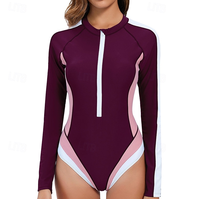 Dámské Ochrana proti vyrážce Plavky Slátanina Zapni UV ochrana proti slunci UPF50+ Dlouhý rukáv Plavky Surfování Plavání Léto 2026 - $23.99 –P5