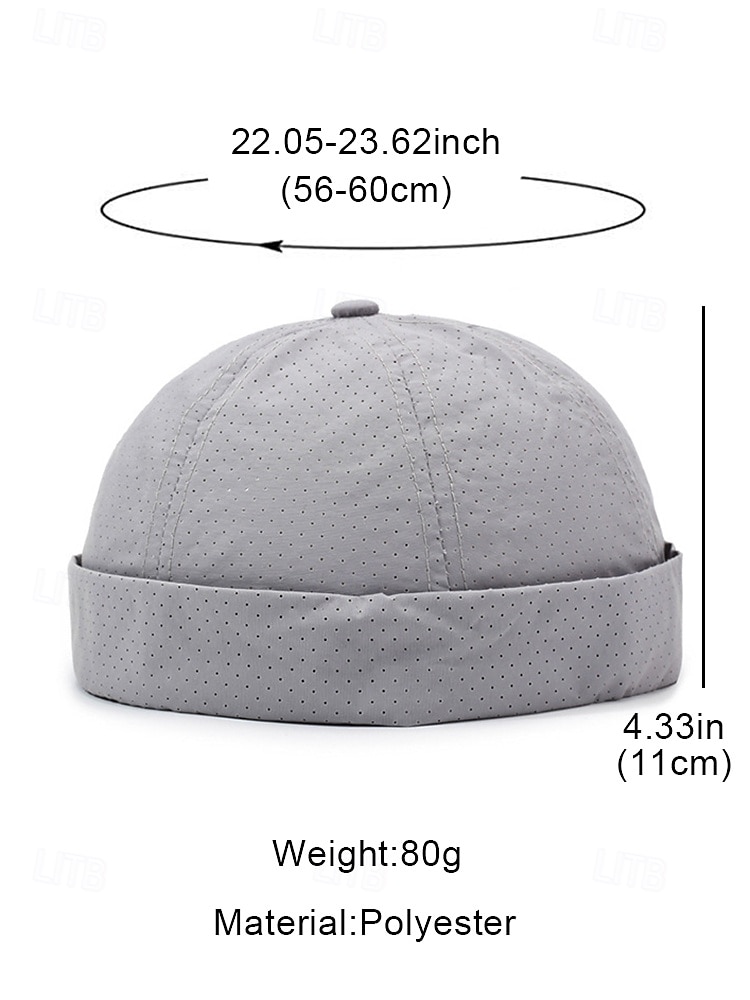 Men's Lightweight Quick-Dry Docker Cap – Breathable Folded Brim Beanie Hat for Summer Travel, Sports and Outdoor Casual Style 2025 - $11.99 –P11