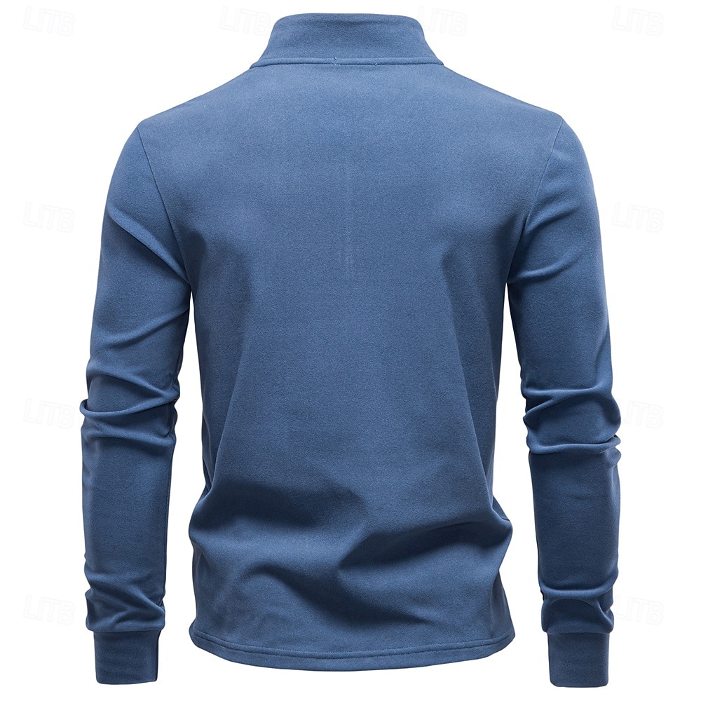 Per uomo Felpa con zip corta Nero Blu marino Blu Verde Cachi Collo Alto Semplice Lavoro Sport & Outdoor Casuale senza stampa Cool Casual Maglione Primavera Autunno Abbigliamento Felpe con cappuccio del 2026 a $26.99 –P10