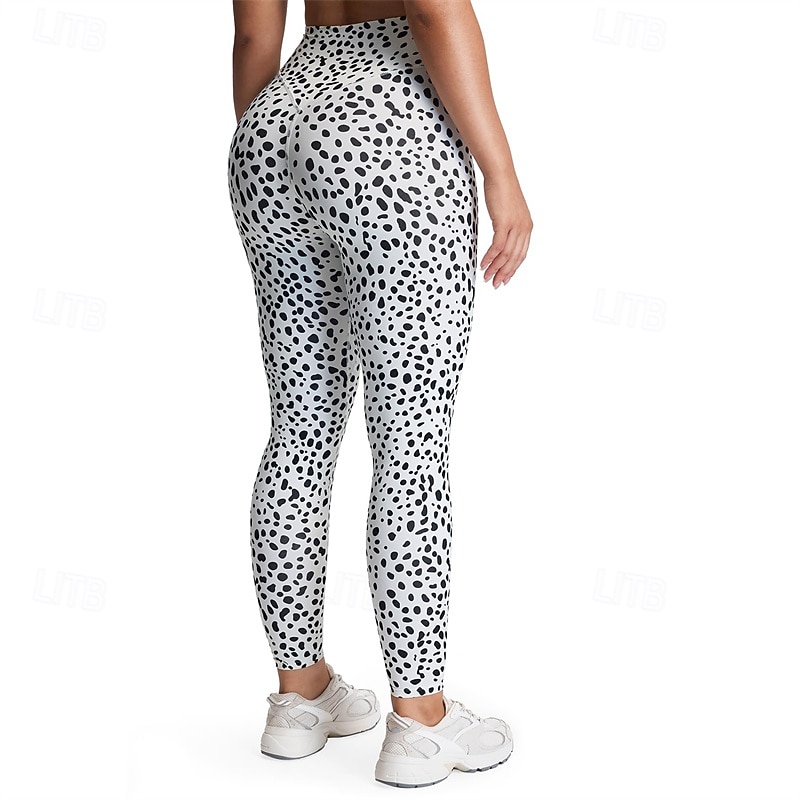 Damskie Legginsy capri Legginsy do jogi Wyszczuplenie brzucha Siłownia Obuwie sportowe Bieganie Doły Drukowanie Biały Granatowy Brązowy Jesień Sport Odzież sportowa Szczupła 2026 - $23.99 –P4