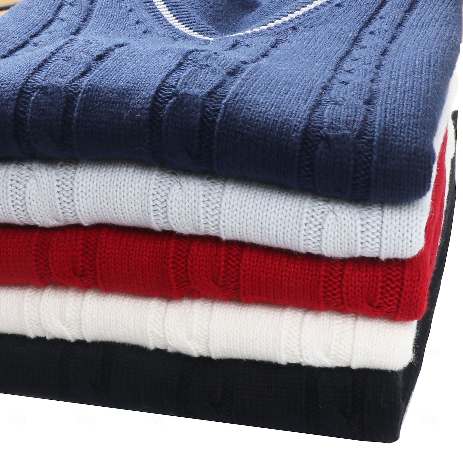 Herren Pullunder Kleid Pullover Pullover Weste Strickpullover Gerippt Zopfmuster Stricken Normale Oberteile Gestrickt Einfach V Ausschnitt Mode Lässig Urlaub Alltagskleidung Bekleidung Herbst Winter 2025 - $22.99 –P1