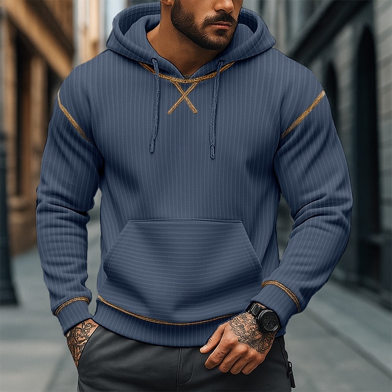 Homens Moletom Veludo Cotelê Moletom com capuz Moletom de lã Branco Azul Marinha Com Capuz Tecido Bolsos Desportos e Ar livre Casual Diário Roupa de rua Legal Roupa de Esporte Inverno Primavera de 2025 por $27.99 –P1
