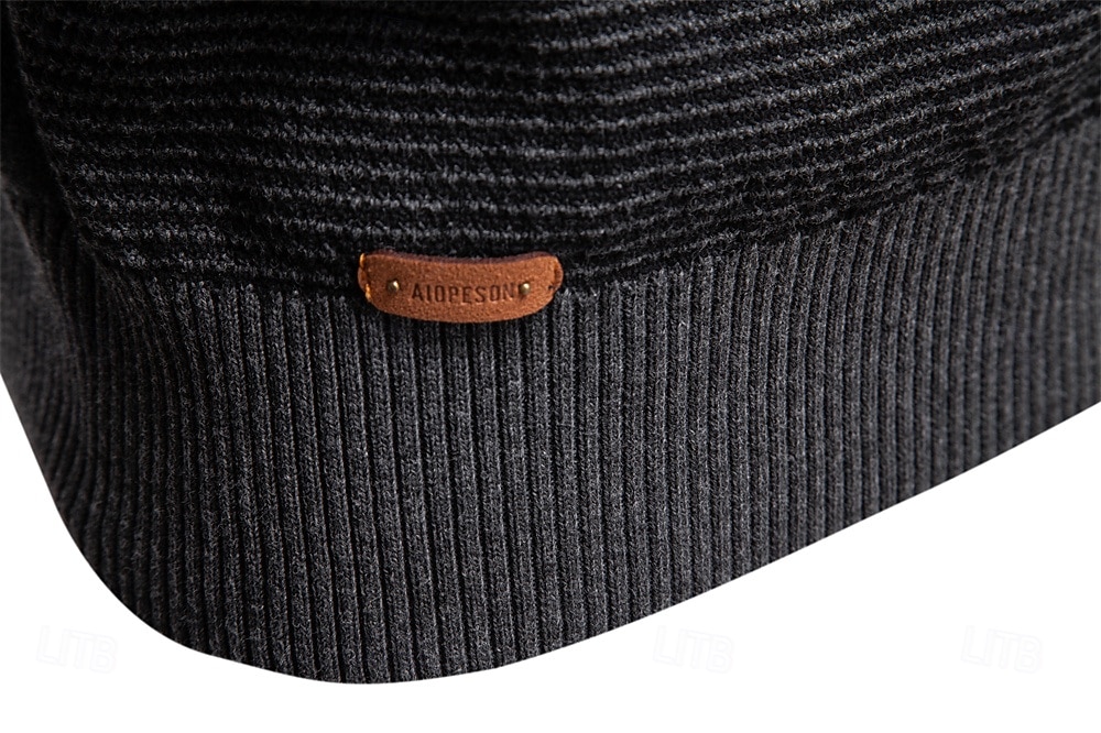 Herren Pullover Zopfmuster Stricken Normale Oberteile Halber Reißverschluss Farbblock Geometrisch Stehkragen Elegant Vintage Schule Urlaub Bekleidung Frühling Herbst Grün Armeegrün S M L 2026 - $53.99 –P16