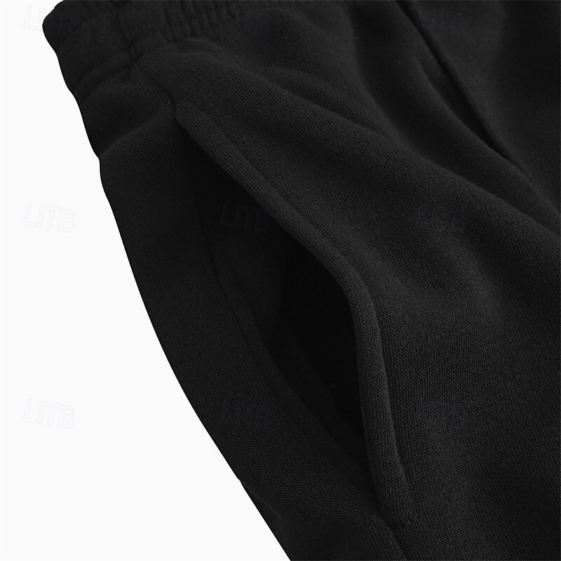 Herren Jogginghose Jogginghose Jogger Fleecehose Jogginghose mit weitem Bein Hose Tasche Elastischer Bund Einfach Komfort Weich Volle Länge Outdoor Lässig Täglich Klassicher Stil Lässig Schwarz Hell 2025 - $17.99 –P7