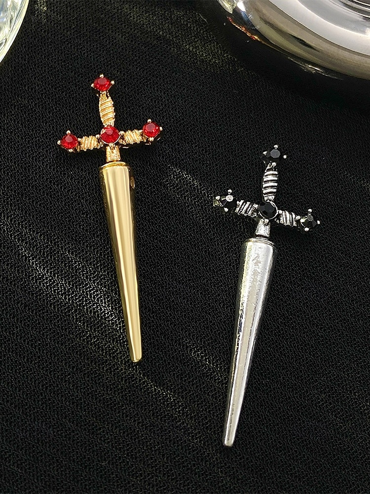 Halloween gotiske kors-øredobber til dame – punk-smykker med spike-design til fest, cosplay og uteliv 2025 - $7.99 –P6