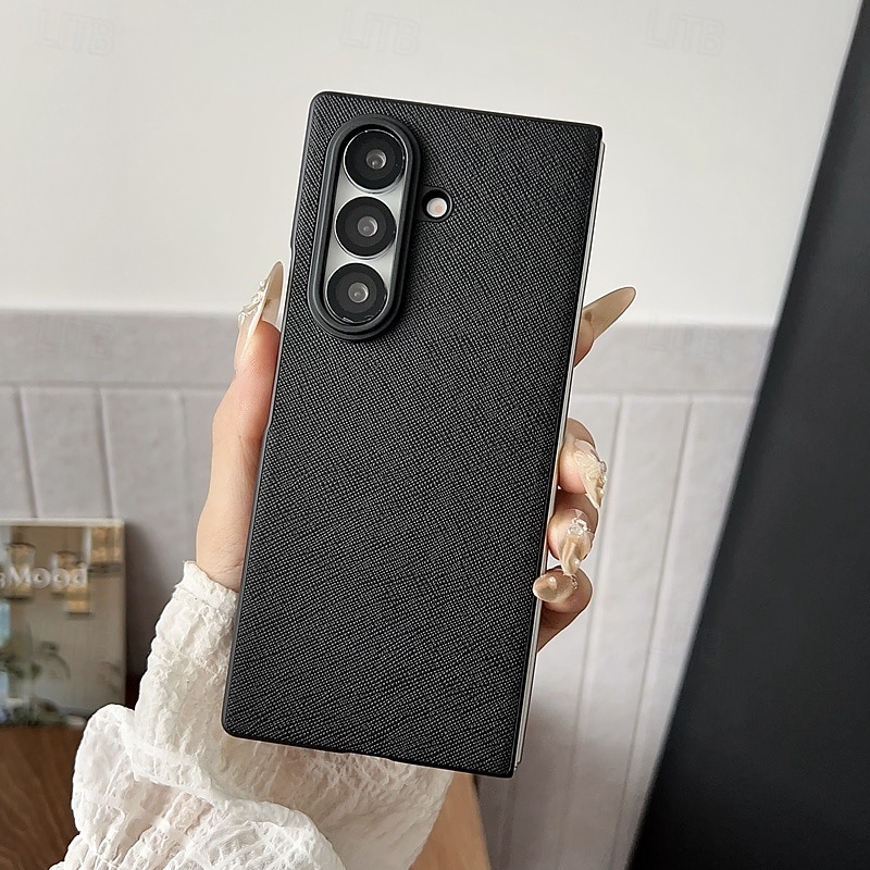 telefono Custodia Per Samsung Galaxy Piegatura a Z 7 Z Fold 6 Z Fold 5 Z Fold 4 Copertura Posteriore Resistente agli urti Retrò TPU Pelle PU del 2025 a $11.99 –P5