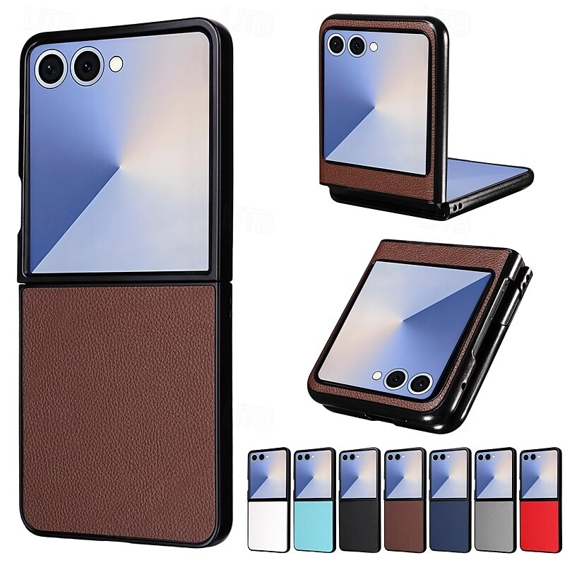 telefono Custodia Per Samsung Galaxy Z Flip 7 Z Flip 7 FE Z Flip 6 Z Flip 5 Copertura Posteriore Resistente agli urti Retrò TPU Pelle PU del 2025 a $9.99 –P14