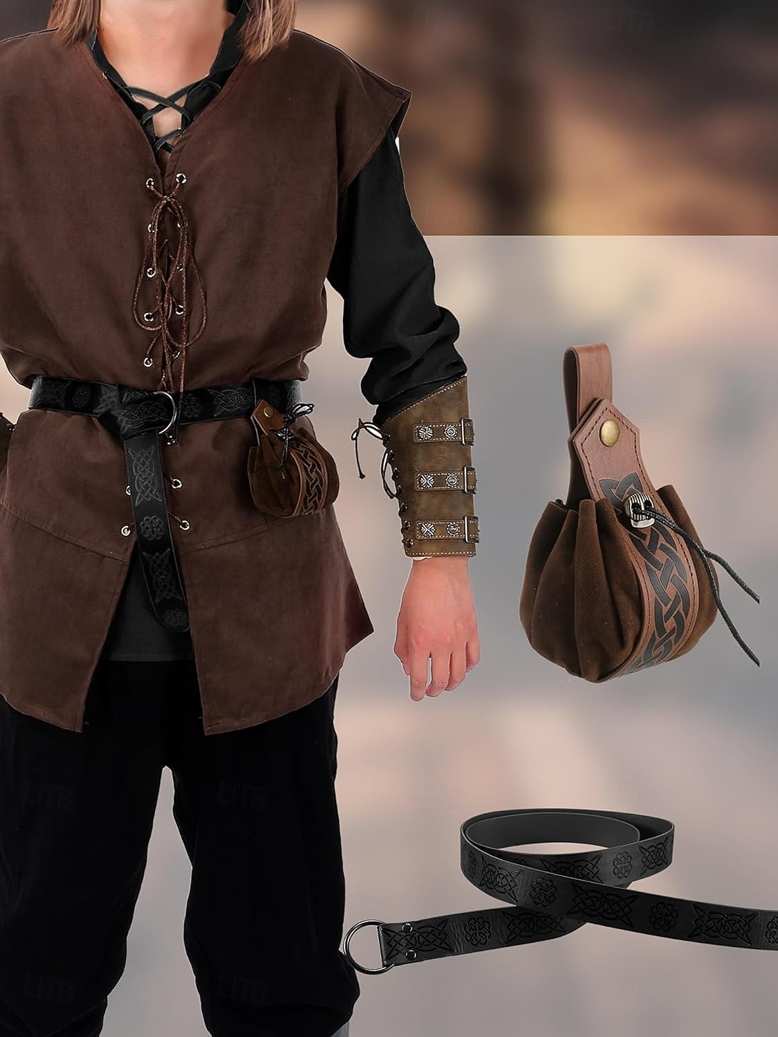רטרו\וינטאג' ימי הביניים רנסנס מִכְנָסַיִים תלבושות חגורת מותניים פיראט ויקינג תחפושות בגדי ריקוד גברים ויקינג האלווין (ליל כל הקדושים) קרנבל נשף מסכות הצגה נשף מסכות LARP מבוגרים חולצה מכנסיים חגורה 2026 - $74.99 –P7