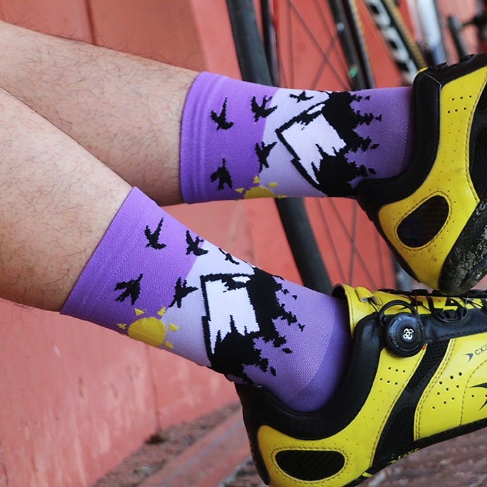 Calcetines Calcetines Ciclismo Calcetines de bicicleta Calcetines deportivos Calcetines atléticos Camping / Senderismo Senderismo Ejercicio al Aire Libre Bicicleta / Ciclismo Alta elasticidad Cómodo 2025 - $12.99 –P10