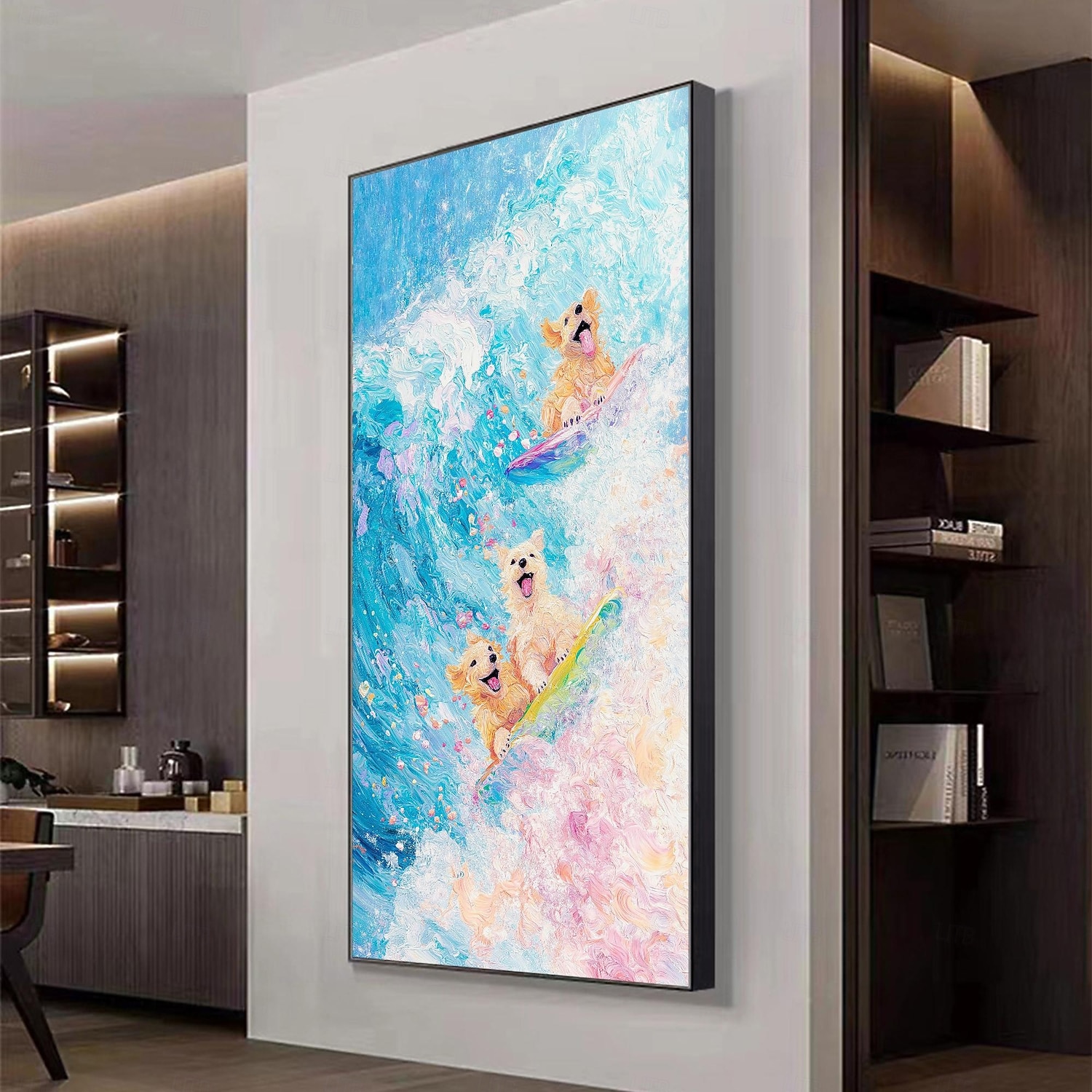 Handmade Original Seascape Oil Painting On Canvas Wall Abstract Ocean Waves Painting for Home Decor With Stretched Frame/Without Inner Frame Painting 2025 - $100.99 –P2
