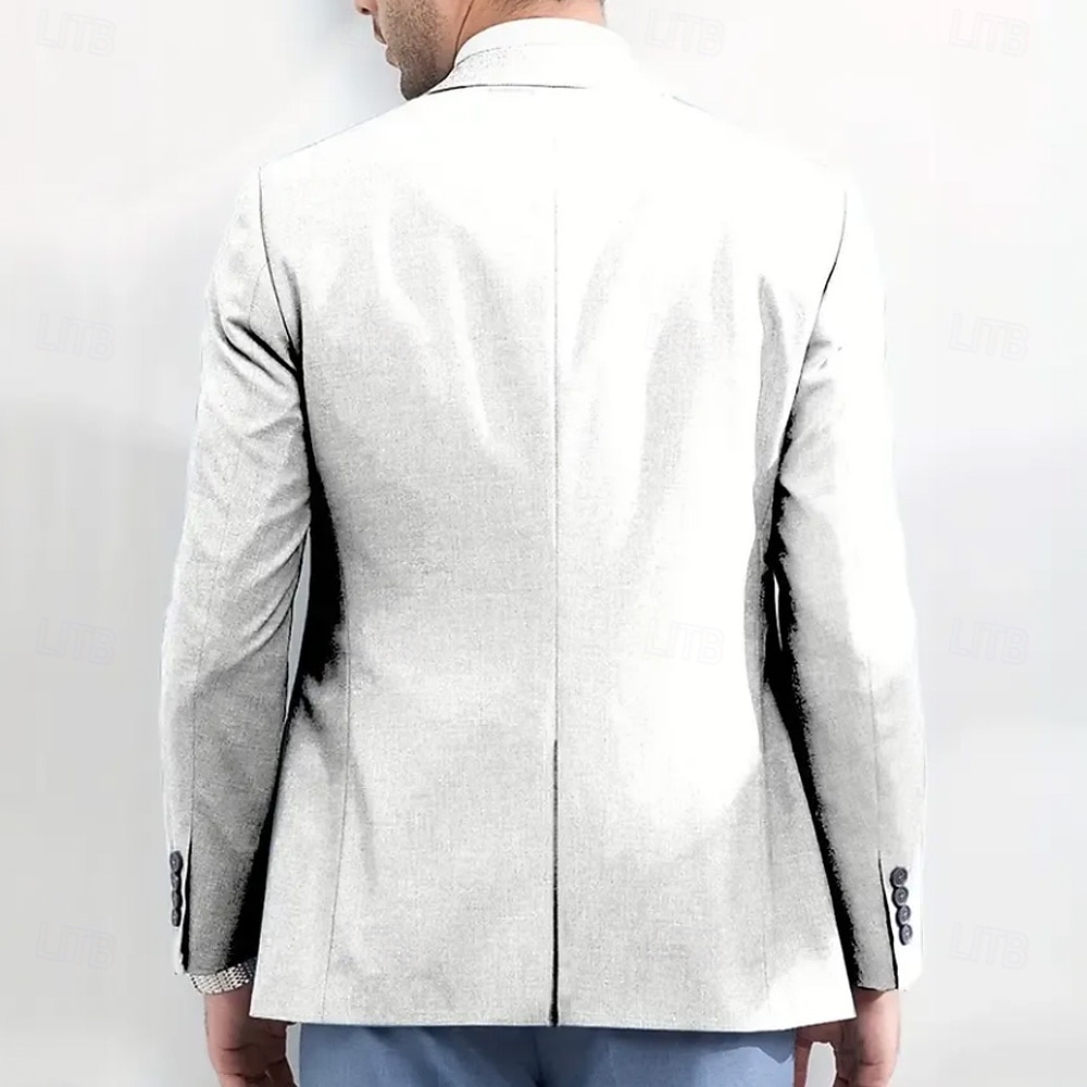 Halloween Herr Kavaj Utomhus Gata Ledigt Ledigt vardag Brittisk Alla årstider 100% Polyester Skelett 3D-utskrift Knappar Håller värmen Bekväm Enkelknäppt Blazer Vit Brun 2025 - $73.99 –P3