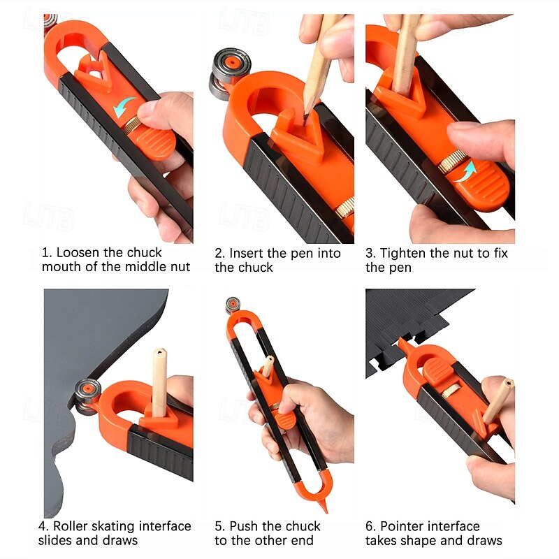 Profile Scribing Ruler Contour Gauge Precision Wheels Tool Profile Scribing Ruler Contour Gauge Wood Measuring Gauging Tools 2026 - $11.99 –P3