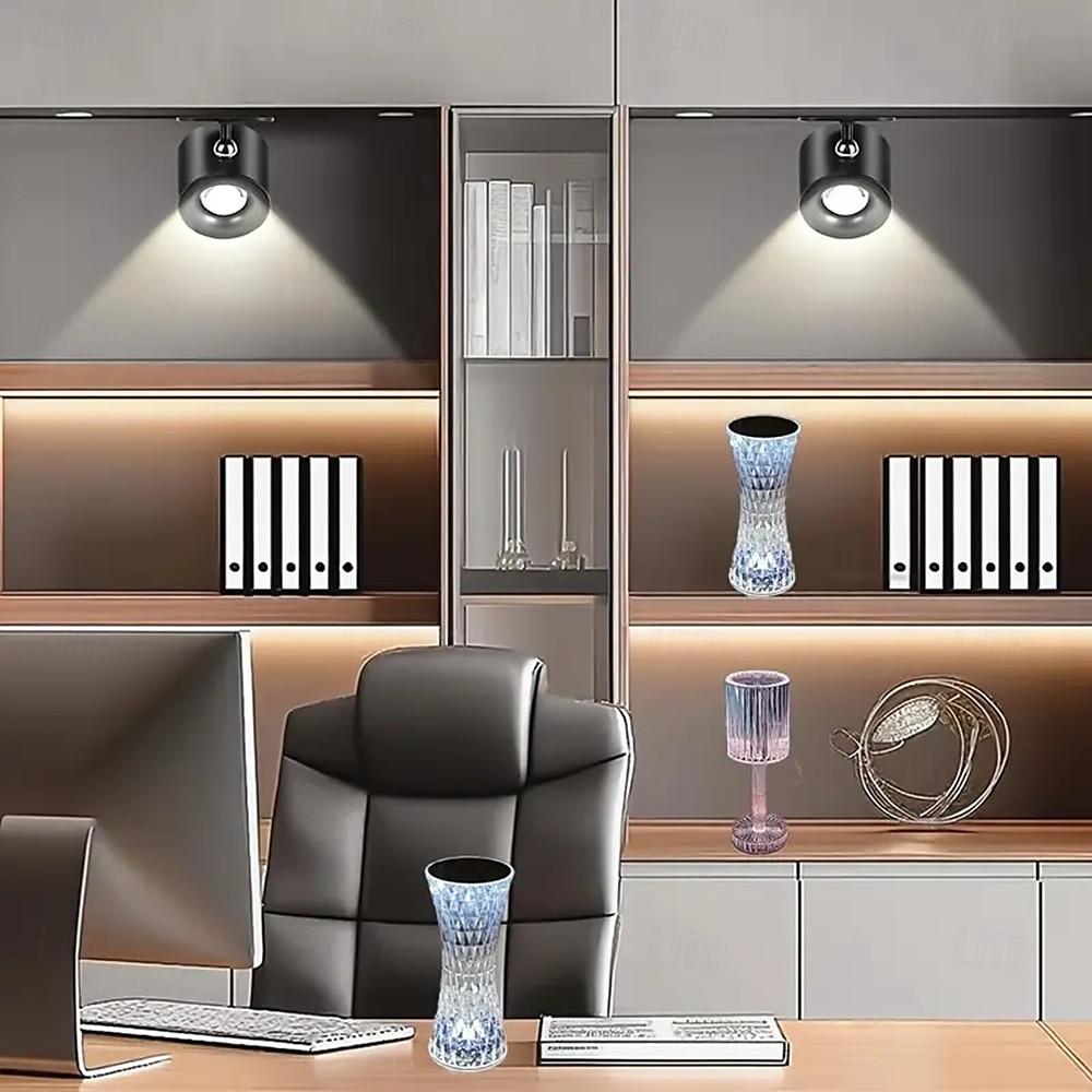elegante abajur de cabeceira com toque de cristal - luz LED ajustável com bateria recarregável e carregamento USB, decoração de interiores, luminária de mesa moderna, luminária de mesa decorativa, luz de 2025 por $14.99 –P5