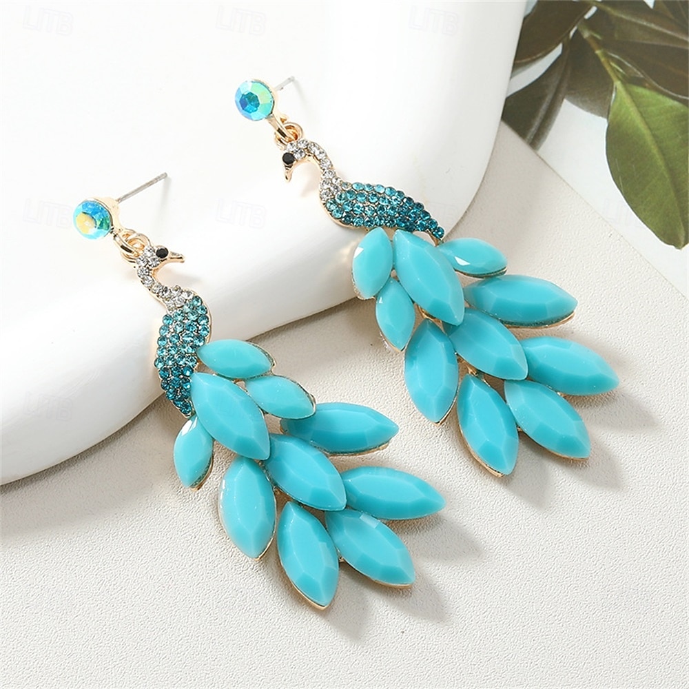 Boucle d'Oreille Créoles Le style rétro Poire Goutte ancien Mode Déclaration Des boucles d'oreilles Bijoux Rose foncé / Turquoise / Rose clair Pour Mariage Soirée Fête 1 Paire de 2025 ? $9.99 –P12