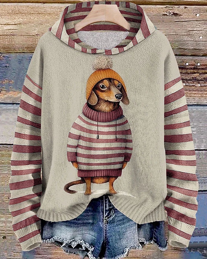 Γυναικεία Φούτερ πουλόβερ με κουκούλα και πουλόβερ Κουρελού Στάμπα Φλοράλ Ριγέ Κομψό στυλ street Καθημερινό Μακρυμάνικο Με Κουκούλα Κανονικά μπλουζάκια Δρόμος Αργίες Εξόδου 2026 - $25.99 –P7