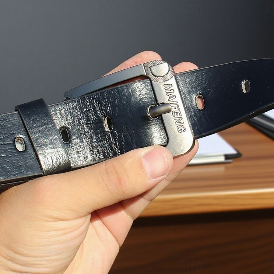 Herr Skärp Midjebälte Svart 8 PU läder Legering Modernt Modernt Enfärgad / vanlig färg Semester Dagliga kläder Ledigt / vardag 2025 - $7.99 –P1