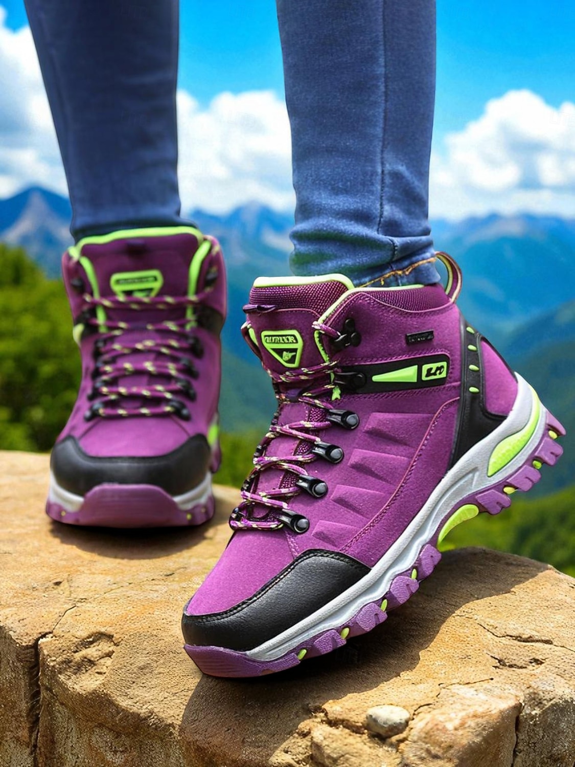 Wasserdichte Wanderstiefel für Damen – violette High-Top-Outdoor-Trailschuhe mit Knöchelstütze für Trekking, Camping und Bergabenteuer 2026 - $46.99 –P3