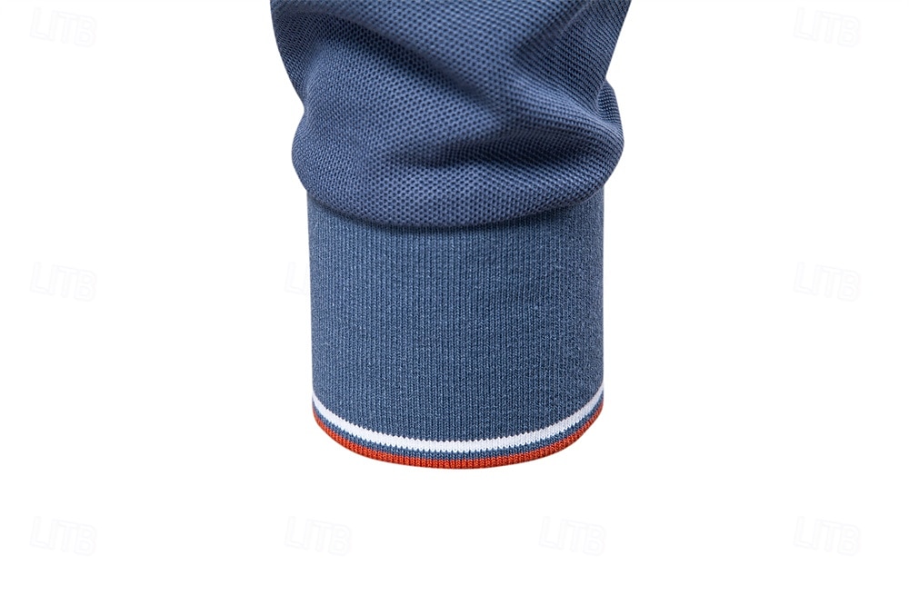 Hombre Polo Trabajo Negocio Cuello Vuelto Manga Larga Ocio Cómodo Plano Bloque de Color Puro Todas las Temporadas Ajuste regular Rojo rubí Negro Blanco Azul Marino Oscuro Gris claro Verde Ejército 2026 - $22.99 –P12
