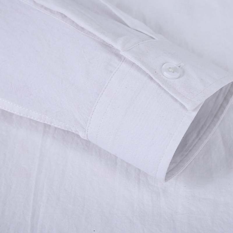Per uomo Camicia Camicia con colletto alla coreana Camicia popover Camicia casual Nero Bianco Giallo Rosso Blu marino Manica Lunga Semplice Henley Quotidiano Uscire Tasca Frontale Abbigliamento del 2025 a $23.99 –P5
