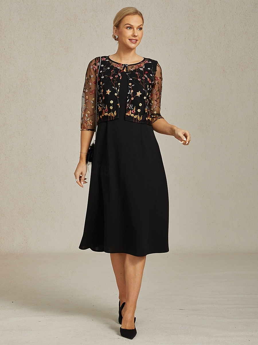 Жен. Блейзер Куртка Легкость Кружева Вышивка Элегантный стиль Цветочный принт Официальные Годовщина Для вечеринок Свадебный гость Открытый перед Короткая "Круглый вырез ""под горло""" Стандартный 2025 - $49.99 –P6