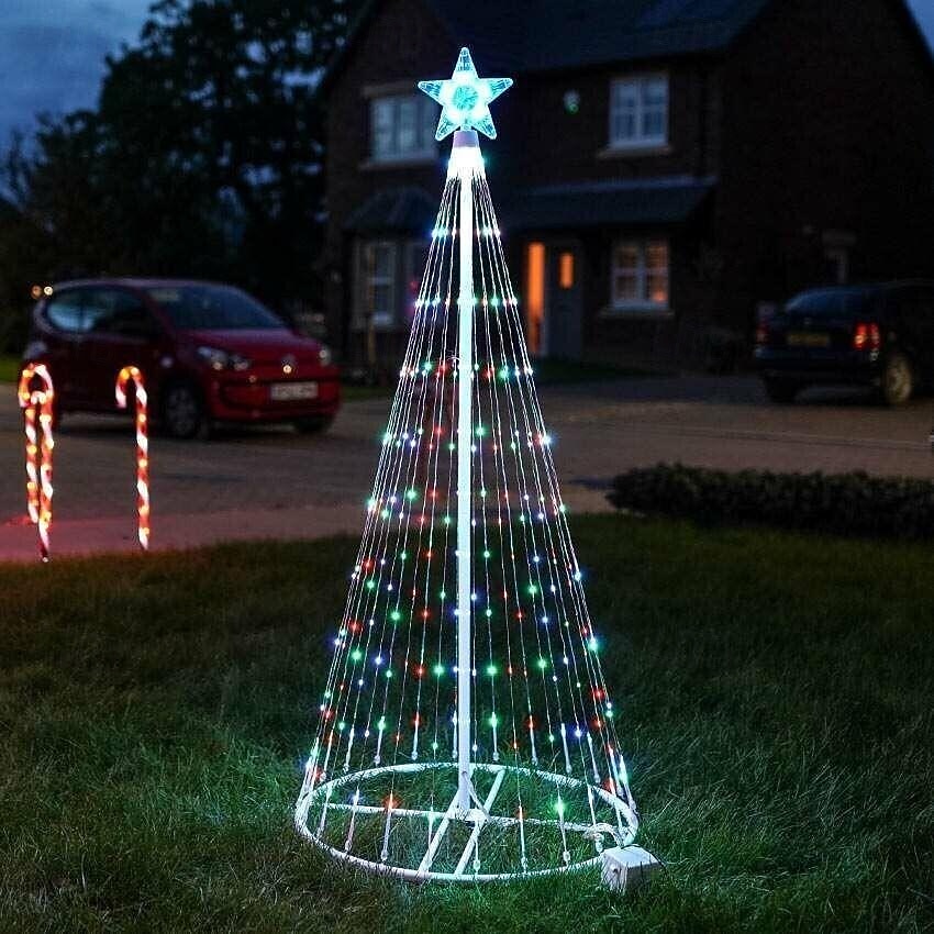 spettacolo di luci natalizie animate a LED multicolori per esterni/interni, spettacolo di luci a LED con albero di Natale, luci a stringa a LED, decorazione da giardino del 2025 a $26.99 –P3