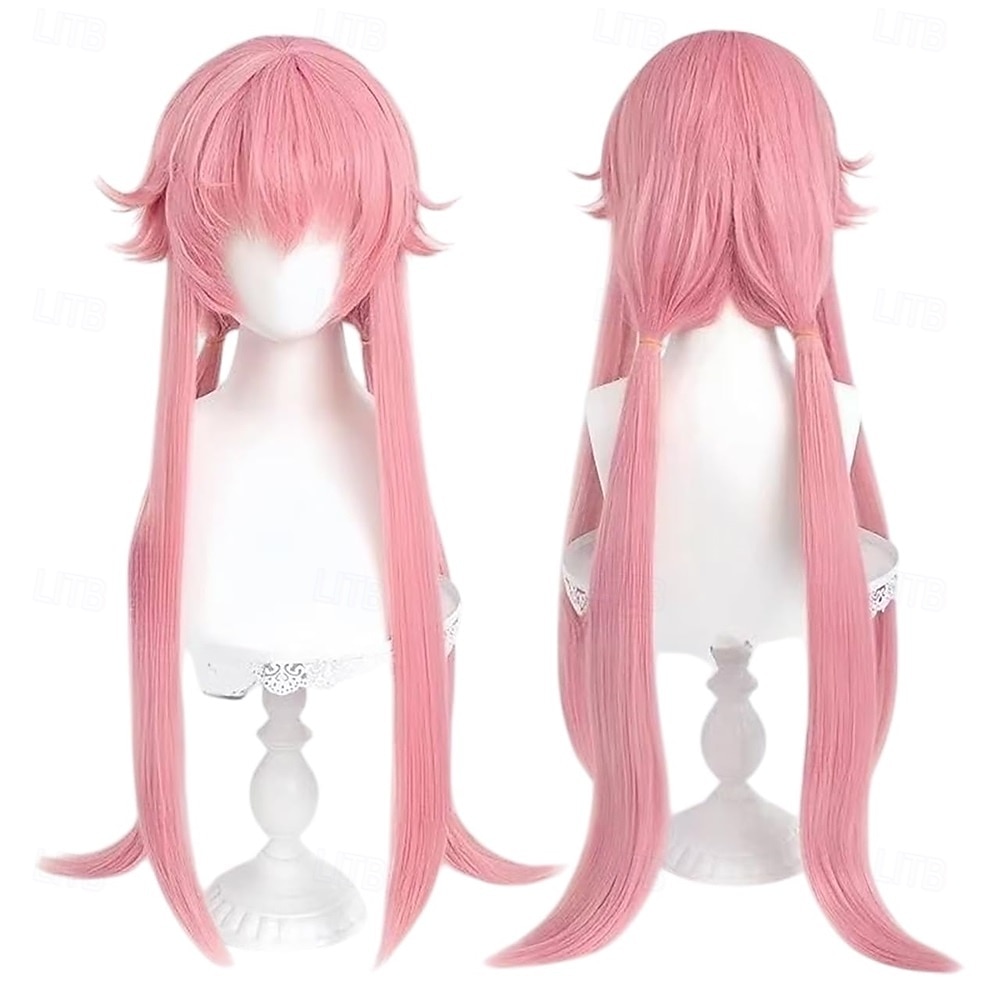 parrucca rosa da donna, capelli sintetici per feste, lunghezza 80 cm del 2025 a $25.99 –P1