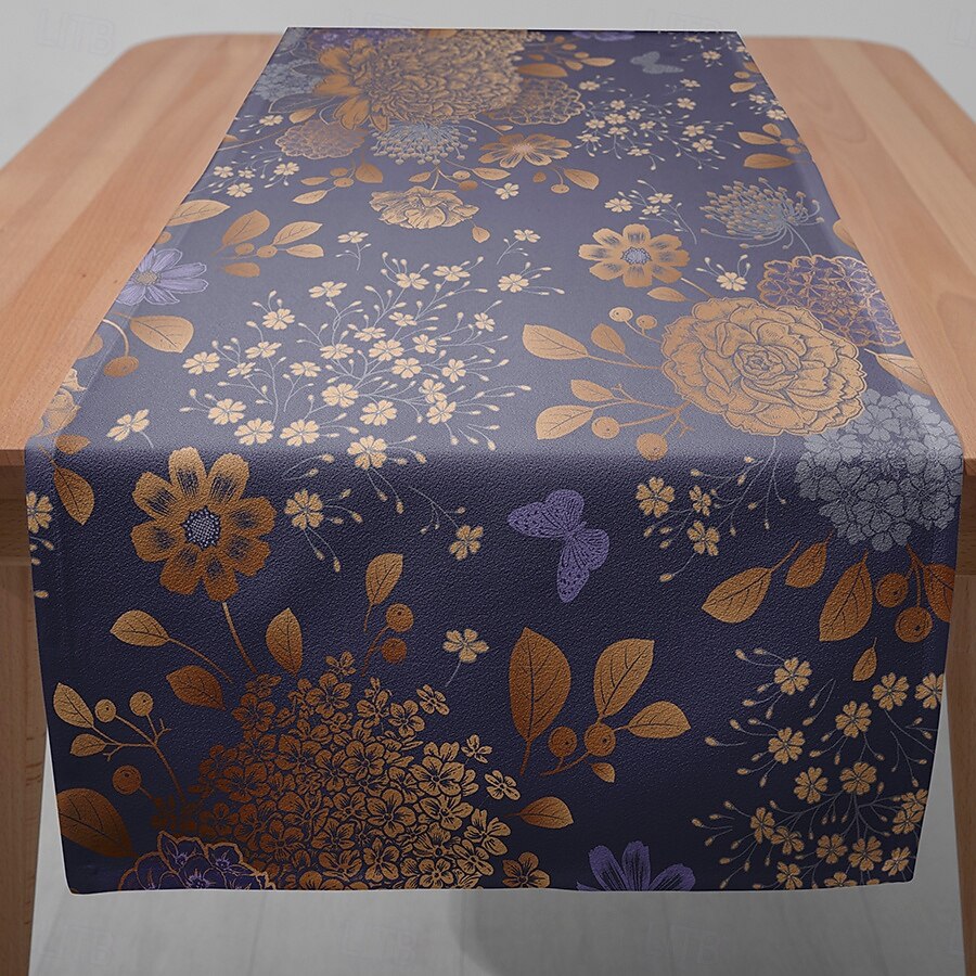 1 Pc Ubrus s květinovým potiskem – Obdélníková dekorace ubrusu pro jídelní stůl restauraci banket a venkovní párty 2025 - $11.49 –P4