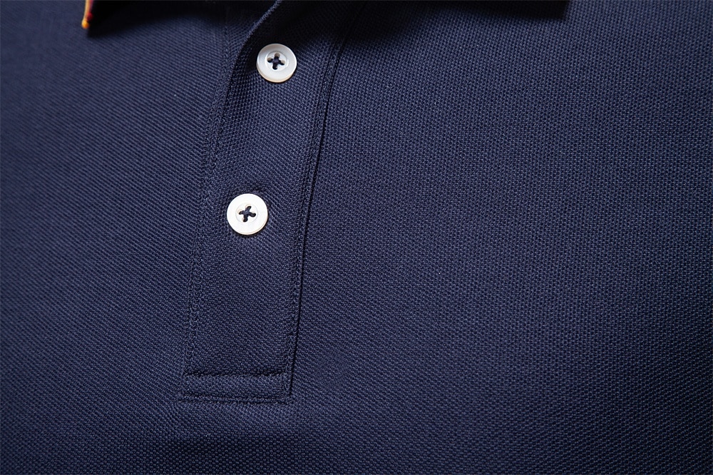 Hombre Polo Trabajo Negocio Cuello Vuelto Manga Larga Ocio Cómodo Plano Bloque de Color Puro Todas las Temporadas Ajuste regular Rojo rubí Negro Blanco Azul Marino Oscuro Gris claro Verde Ejército 2026 - $22.99 –P41