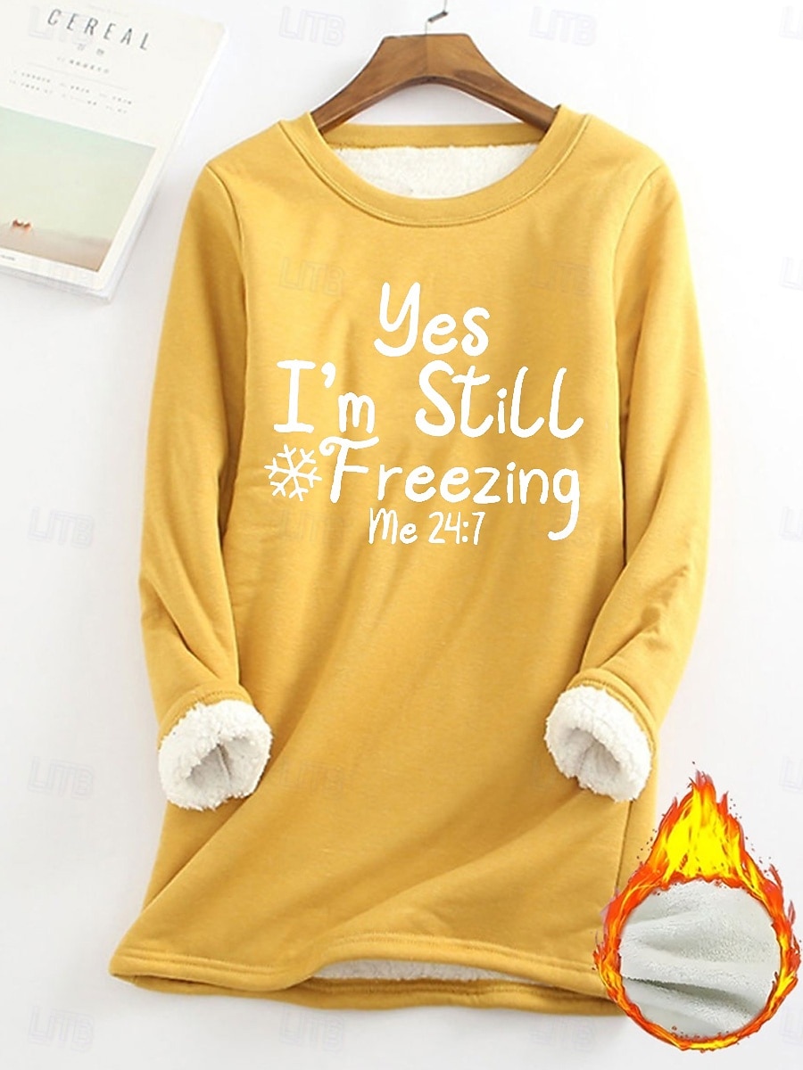 Pentru femei Hanorac pulover Imprimeu Scrisă Casual Confort Manșon Lung Stil Nautic Rotund Topuri obișnuite Stradă Zilnice Albastru piscină Negru Galben Roz Îmbujorat Roșu-aprins Toamnă Iarnă 2026 - $27.99 –P7