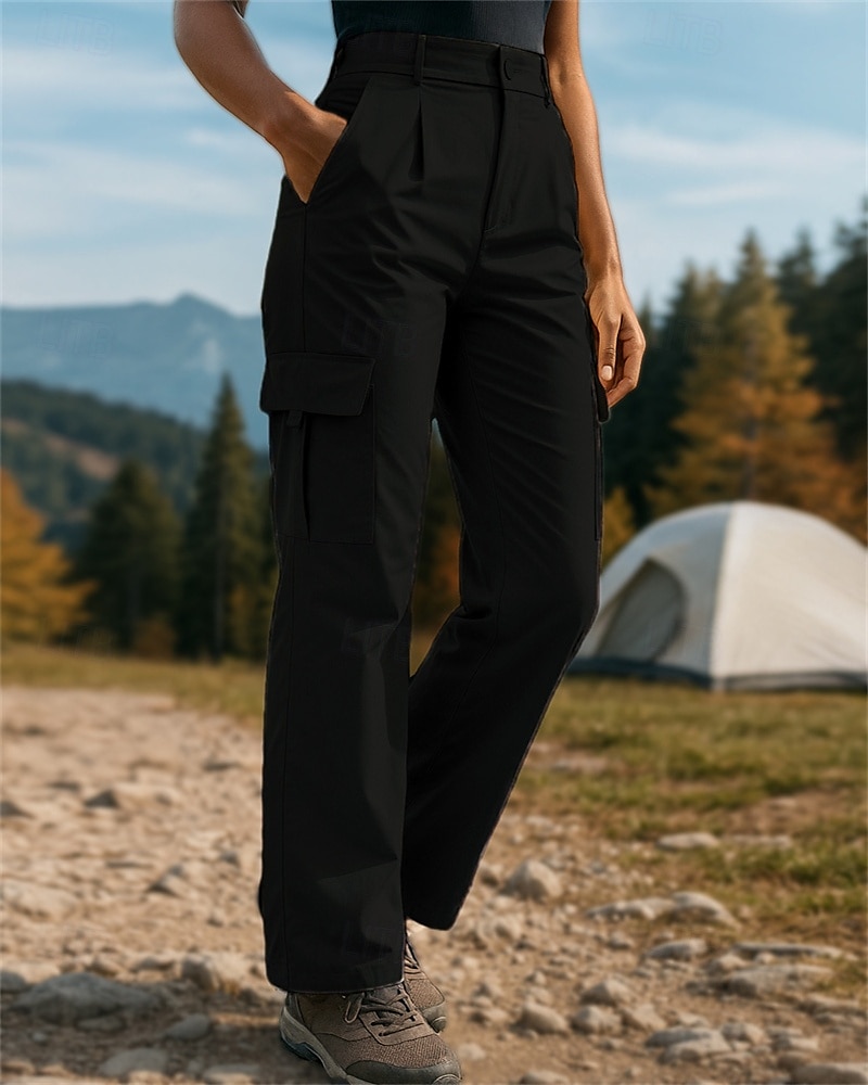 2026年 女性用 カーゴパンツ ハイキング パンツ 春 秋 アウトドア レギュラー 防水 防風 パンツ ポケット ブラック ピンク スパンデックス キャンピング＆ハイキング ゴルフ ランニング S M L XL XXL  コレクション – $26.99 –P5