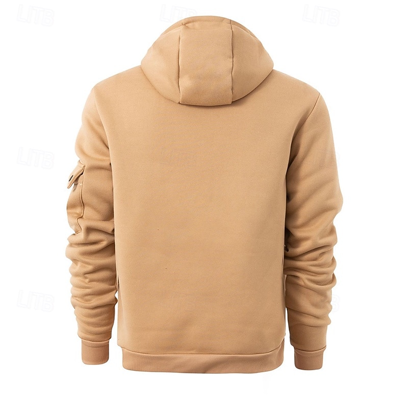 Per uomo Felpa con cappuccio Felpa con cappuccio a zip intera Felpa con cappuccio in pile Felpa con cappuccio tattica Nero Blu marino Cachi Grigio chiaro Grigio scuro Con Cappuccio Semplice Cerniera del 2025 a $23.99 –P6