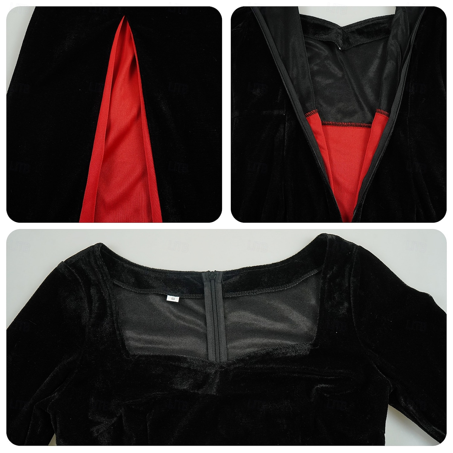 Horror gótico Academia oscura Vestidos Disfraz Vestido llamativo Cosplay for Mujer Adultos Víspera de Todos los Santos Carnaval Rendimiento Fiesta Disfraces educativos 2026 - $65.99 –P5