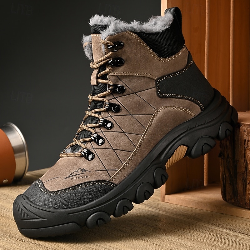 stivali tattici invernali da uomo con fodera in pelliccia: caldi stivali da trekking militari impermeabili per la sopravvivenza all'aperto, il campeggio e il freddo del 2026 a $69.99 –P6