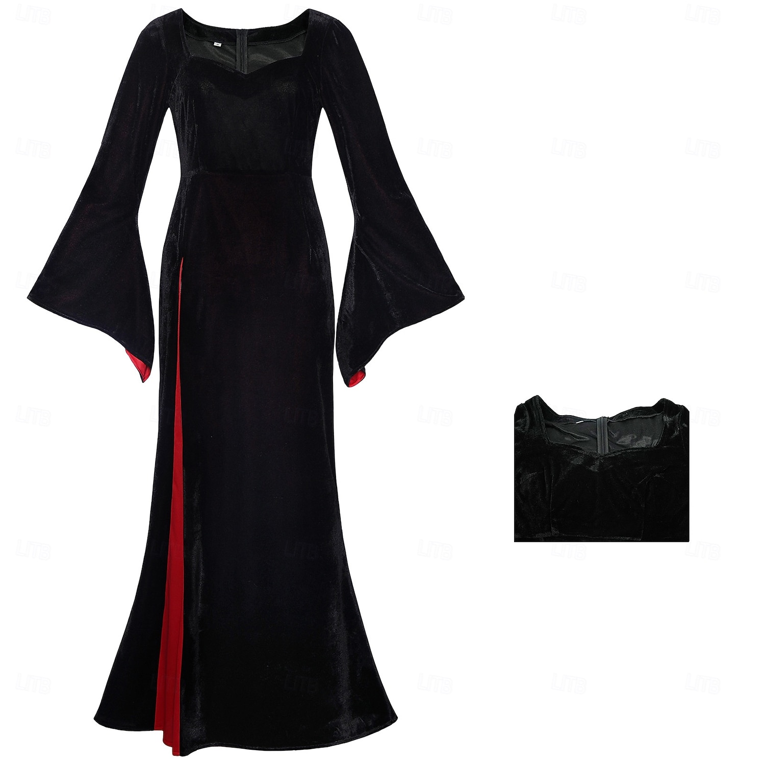 Horror gótico Academia oscura Vestidos Disfraz Vestido llamativo Cosplay for Mujer Adultos Víspera de Todos los Santos Carnaval Rendimiento Fiesta Disfraces educativos 2026 - $65.99 –P7