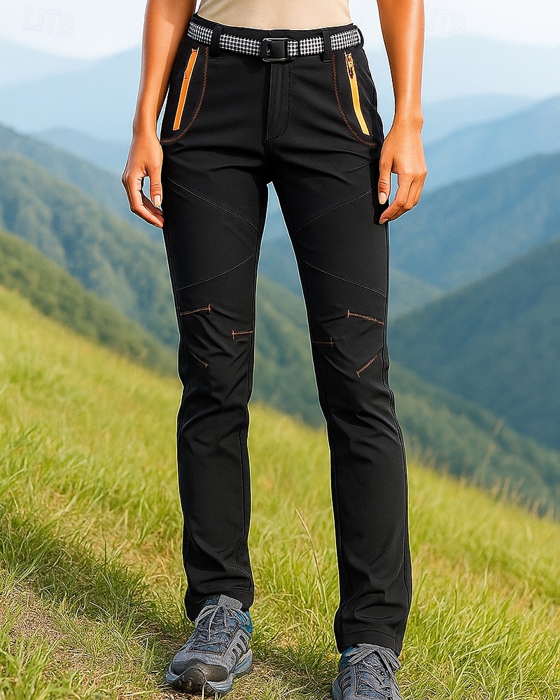 Dames Wandelbroek Waterdichte broek Softshell broek Lapwerk Zomer Buiten Normale pasvorm waterdicht Winddicht Kleding Onderlichaam Zak Zwart Leger Groen Spandex Kamperen&Wandelen Hardlopen S M L XL 2025 - $38.99 –P10
