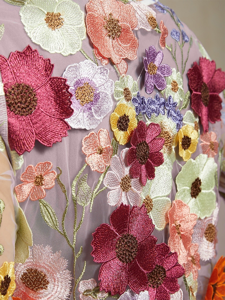 Női Csipke felsők Elegáns Tropikus Terített nyak Szivárvány Nyár 2026 - $65.99 –P3