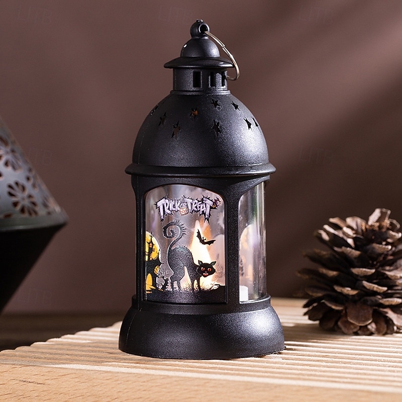 1 Stück 13,5 cm Halloween-Handlicht, Windlicht, elektronisches LED-Kerzenlicht in Form eines Hexenskelettgeistes, Innen- und Außenrestaurant-Treffen, Halloween-Dekorationslicht mit festlicher 2025 - $4.99 –P7