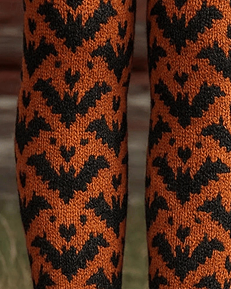 Dame Bukser Leggings Koselige leggings Gatemote Fritid Full lengde Høy Midje Grafiske trykk Elastisk midje Trykt mønster Pusteevne Bekvem Elastisk Feriereise Gate Dagligdagstøy Oransje Sommer Vår Høst 2025 - $23.99 –P3