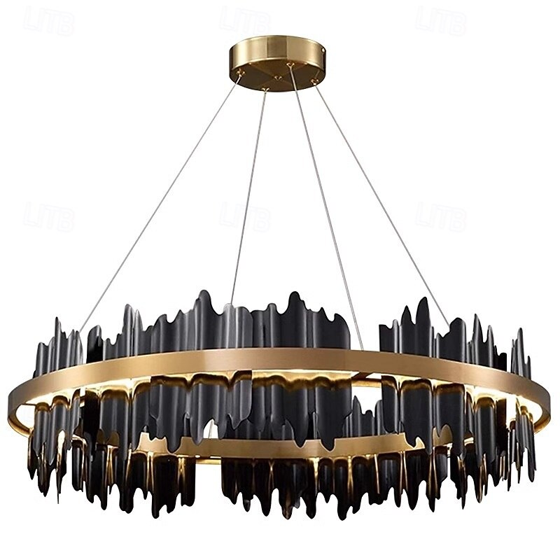 Luksuslysekrone 60 cm sirkelformet lysekrone til kjøkkenøy stue spisestue soverom lys 110-240v 2025 - $1139.99 –P3