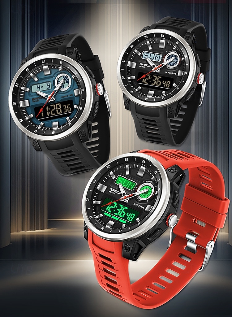 SANDA Fashion Brand Sport Electronics Watches Gift for men Outdoors Analog Digital Man Watch Luminous Waterproof Backlight Wristwatch 2026 - $35.99 –P6